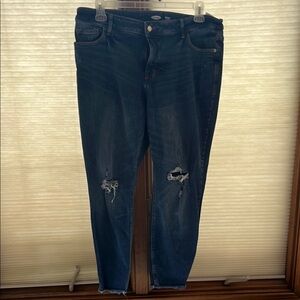 Distressed Blue Jeans